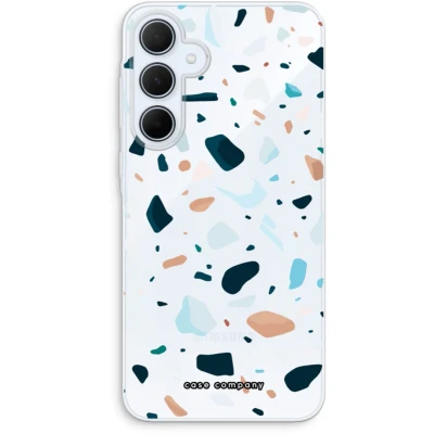 Afbeelding van Case Company® hoesje geschikt voor Samsung Galaxy A35 Terrazzo N13 Soft Cover Telefoonhoesje Bescherming aan alle Kanten en Schermrand
