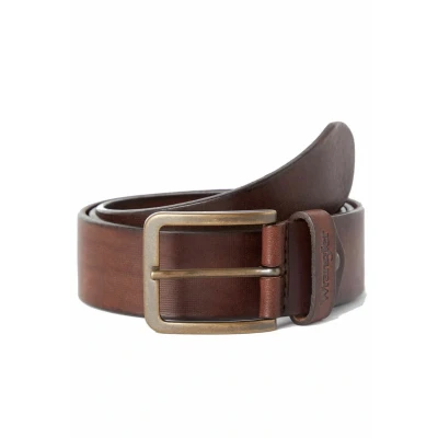 Afbeelding van Wrangler Bruine gestructureerde riem voor heren, Bruin