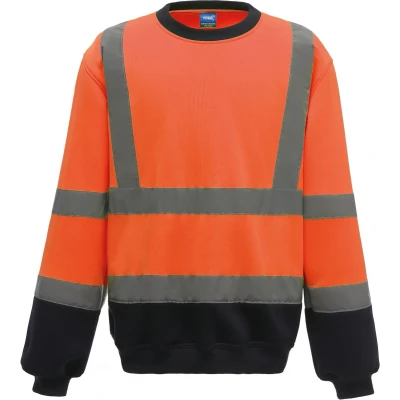 Afbeelding van Yoko Signalisatie Sweatshirt YHVJ510 Hi Vis Orange / Navy