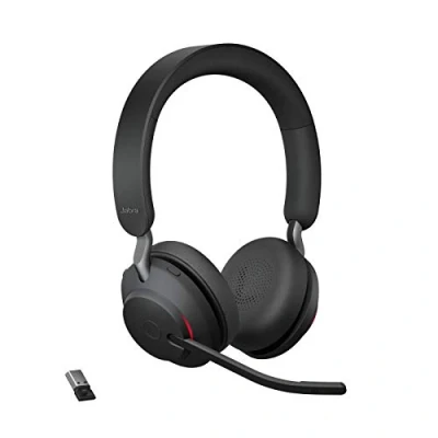 Image de Jabra Evolve2 65 UC Stereo Micro casque sur oreille Bluetooth sans fil USB A isolation acoustique noir