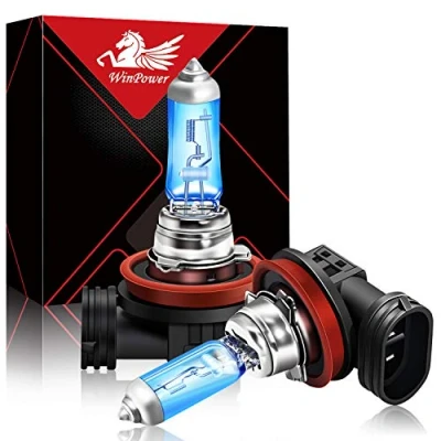 Afbeelding van Winpower H8 Halogeenkoplampen, 100 W, 5000 K, warmwit, 12 V, mistlampen voor auto, positielicht, DRL lamp, 2 stuks