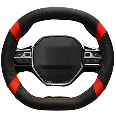 Afbeelding van Mayco Bell Stuurhoes van microvezel leer voor Peugeot 3008 4008 5008 2016 2019 508 208 e (rood)