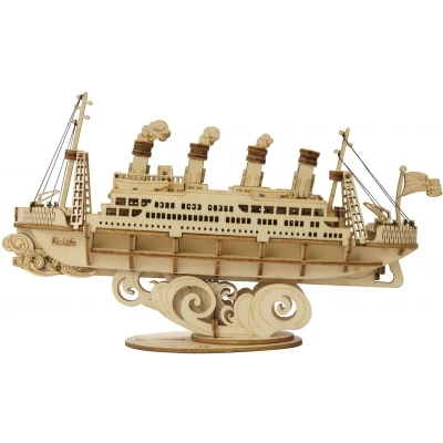 Afbeelding van Robotime Modelbouwpakket Cruise Ship 10,9 Cm Hout 104 delig