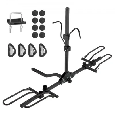 Image de VEVOR support d&#039;attelage pliable pour 2 vélos, voiture, camion, SUV, récepteur 1.25 &quot;/2, Interface rectangulaire