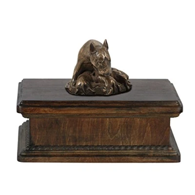 Afbeelding van Bulldog urn hond elegante met beeldje voor hondenas