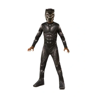 Afbeelding van Rubies Black Panther Kostuum Jongen Zwart Maat 116 Carnavalskleding Verkleedkleding