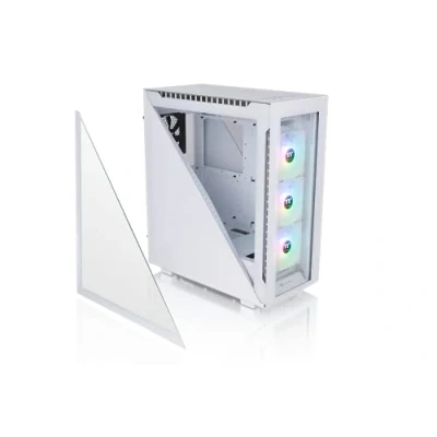 Afbeelding van Thermaltake Divider 500 TG Snow ARGB White Midi tower PC behuizing Wit 3 voorgeïnstalleerde LED ventilators, 1 ventilator, Zijvenster,