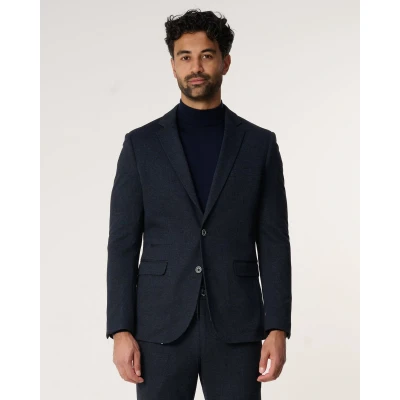 Afbeelding van The Blueprint Premium Mix &amp; Match Colbert Heren Navy Grote Ruit