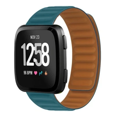 Afbeelding van Fitbit Versa 3/4 &amp; Sense 1/2 Siliconen Loop bandje Blauwgroen