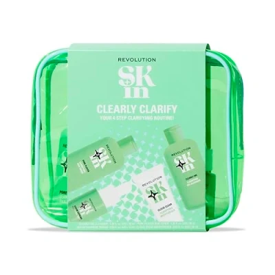 Image de Revolution SKin, Clearly Clarify Starter Kit, Set Viso per Pelli Impure con Detergente, Tonico, Siero e Crema Idratante, Vegano Cruelty Free, 4 Prodotti