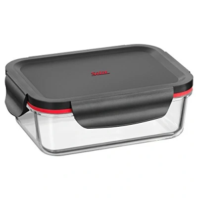 Afbeelding van Silit Storio voorraaddoos 18 x 13 cm, glas, voorraadpot, luchtdicht aroma deksel, vershouddoos voor het bereiden, bewaren en serveren