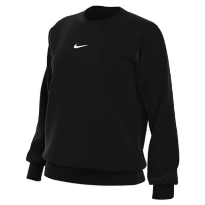 Afbeelding van Nike Sportswear W NSW Style FLC CREW OS Sweater, Dames, Maat: XL Short, Black