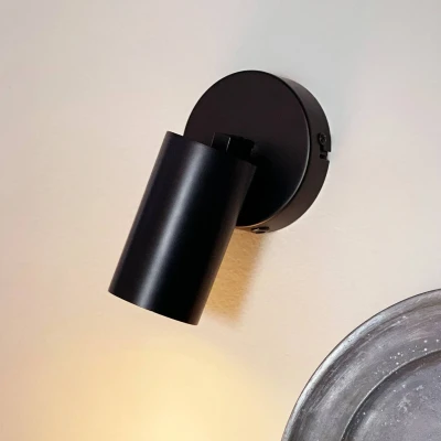 Afbeelding van Dyberg Larsen wandspot Modern, zwart, breedte 10 cm