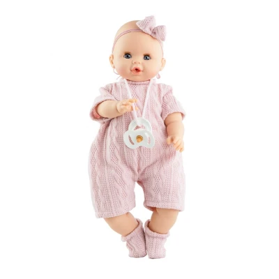 Afbeelding van Paola reina babypop sonia roze kruippakje 36 cm