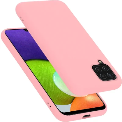 Afbeelding van Cadorabo Hoesje geschikt voor Samsung Galaxy A22 4G / M22 M32 in LIQUID ROZE Beschermhoes gemaakt van flexibel TPU silicone Case Cover