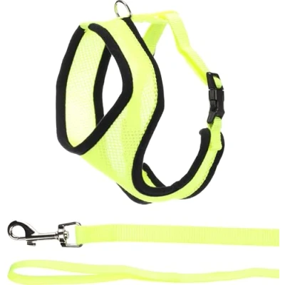 Afbeelding van Flamingo Kattenharnas met riem, geel, 37 cm, 43 55 120 15 mm