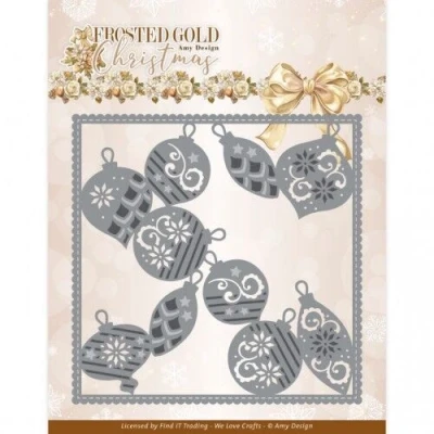 Afbeelding van Dies Amy Design Frosted Gold Christmas Frame