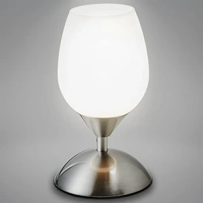 Afbeelding van B.K.Licht Dimbaar Tafellamp bedlamp met glas excl. E14 lichtbron