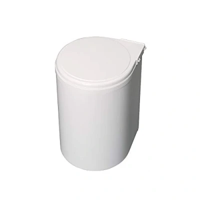 Afbeelding van Emuca Recyclingcontainer, 13 L, deurbevestiging, automatische dekselopening, Kunststof, Wit.