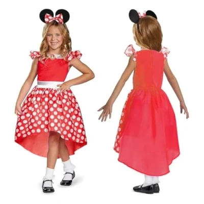 Afbeelding van Vegaoo Klassiek rood kostuum Minnie voor meisjes