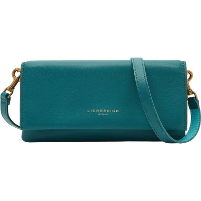 Afbeelding van LIEBESKIND BERLIN Leren Schoudertas Koppeling Elouise Clutch Crossbody Petrol
