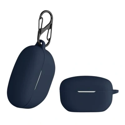 Afbeelding van kwmobile Hoes geschikt voor Sony WF 1000XM5 Siliconen cover oordopjes in donkerblauw