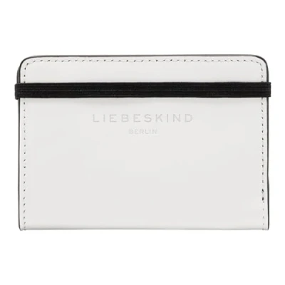 Afbeelding van LIEBESKIND BERLIN Leren Kaarthoes Paper Bag Carter Cardholder Cream White Wit