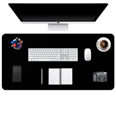 Afbeelding van DOBAOJIA Grote bureauonderlegger, XXXXL bureaubescherming voor laptop/toetsenbord/muis, van waterdicht kunstleer + antislip suède, 120 x 43 cm