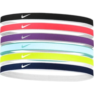 Afbeelding van Nike Performance Sport Headbands 6 PACK Zweetbandje, Dames, Maat: One Size, Black/aster pink/white