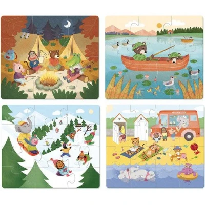 Afbeelding van Vilac groeipuzzels vakantie (6, 9, 12, 16 st)