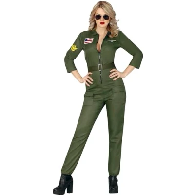 Afbeelding van Fiestas Guirca Kostuum/ Jumpsuit Piloot groen maat L (42 44)