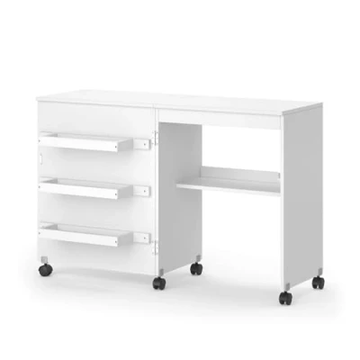 Afbeelding van Vicco De naaitafel &quot;Carmen&quot;, wit, 118,5 x 79,5 cm met 3 planken