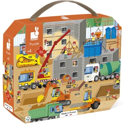 Afbeelding van Janod puzzel op de bouwplaats 36st