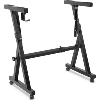 Afbeelding van Keyboardstandaard Pyle Draagbare Piano Standaard Keyboard Verstelbare Hoogte en Breedte Z Vormig Wielen met Slot Zwart