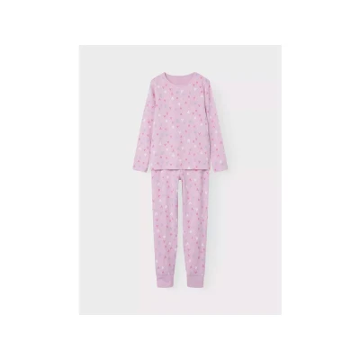 Afbeelding van Name it Nkfnightset Pink Hearts Pyjama voor kinderen, Maat: 98/104, lavender
