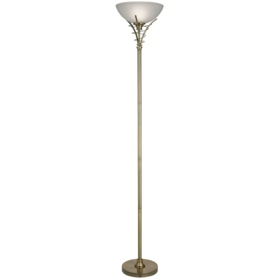 Afbeelding van Tijdloze vloerlamp LINEAS, antiek messing