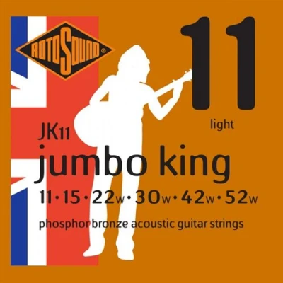 Image de Rotosound JK11 11 52 Jumbo King Jeu de cordes guitare acoustique