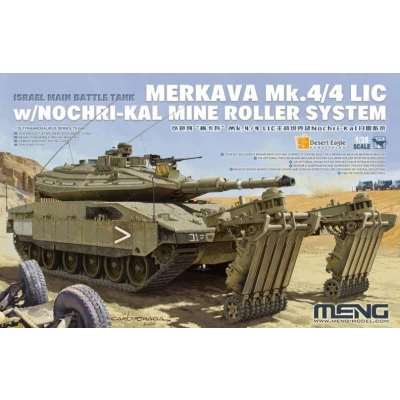 Afbeelding van 1:35 MENG TS049 Israel Main Battle Tank Merkava Mk.4/4LIC w/Nochri Kal Mine Roller System Plastic Modelbouwpakket