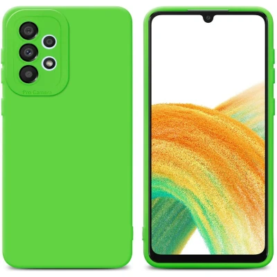 Afbeelding van Cadorabo Hoesje geschikt voor Samsung Galaxy A72 4G / 5G in Fluid GROEN Beschermhoes gemaakt van flexibel TPU silicone Cover Case