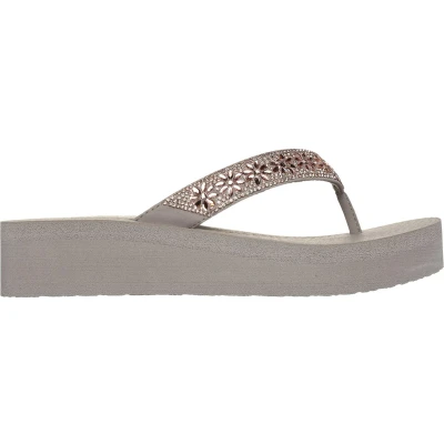 Afbeelding van Skechers Vinyasa Wild Daisies Dames Slippers Taupe
