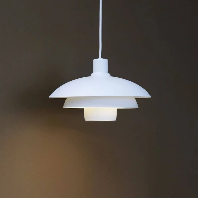 Afbeelding van Dyberg Larsen Morph hanglamp, wit, Ø 30 cm, metaal