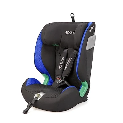 Afbeelding van Sparco kinderstoel SK5000I (Isofix) Zwart/Blauw i Size 76 150cm (ECE R129/03)