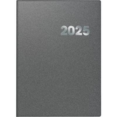 Afbeelding van BRUNNEN Agenda model 789 (2025), 1 pagina = dag, A4, 384 pagina&#039;s, reflecterende kunststof omslag, grijs