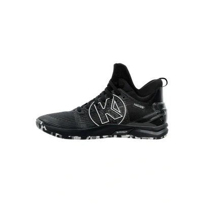 Afbeelding van Kempa Attack MID Handbalschoenen, Heren, Maat: 45, Black Textiel/ synthetisch