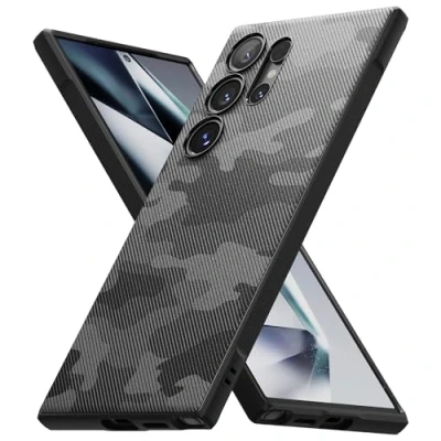 Afbeelding van Ringke beschermhoes compatibel met Samsung Galaxy S24 Ultra [Onyx Design], schokbestendig, robuust, flexibel, ultradun, zacht, duurzaam, voor Ultra, camo zwart
