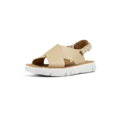Afbeelding van Camper Oruga Sandalen, Dames, Maat: 41, Beige Leer en textiel