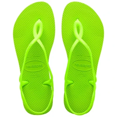 Afbeelding van Havaianas Teensandalen, Dames, Maat: 37 38, Lemon green Kunststof