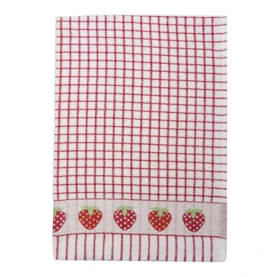 Afbeelding van Samuel Lamont Poli dri Theedoeken Jacquard Rood / Strawberry