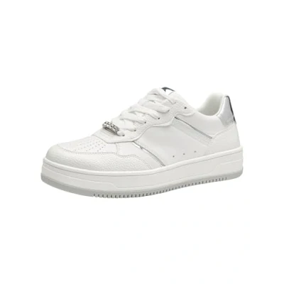 Afbeelding van Tamaris Sneakers laag, Dames, Maat: 36, White silver Kunststof