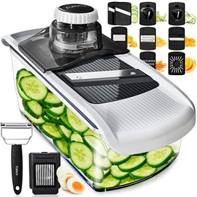 Afbeelding van 11 in 1 Mandoline Snijder Professionele Plantaardige Snijmachine Spiraalsnijder Handmatige Keuken Kaasrasp Julienne Zester Sapcentrifuge Eisnijder Eierscheider Dunschiller